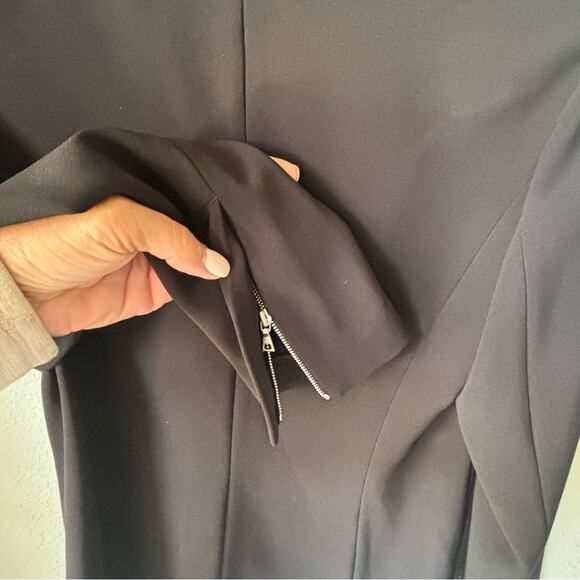 THEORY Black Tarlan-Admiral Zip Front Jacket size 2 - Picture 7 of 9